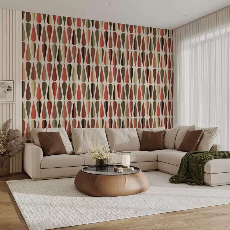 Fototapete Retro-Tropfen der 70er Jahre u51626