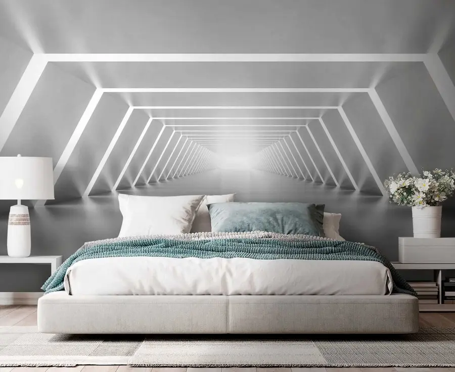 Fototapete Grauer Tunnel u03369