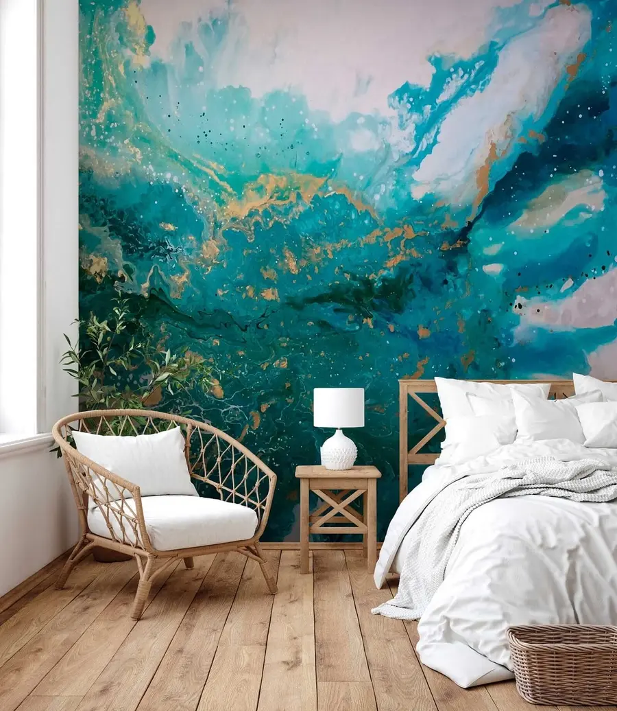 Fototapete Leuchtend türkisfarbene Flüssigkeit u05875