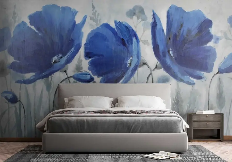 Fototapete Blaue Blumen u07033