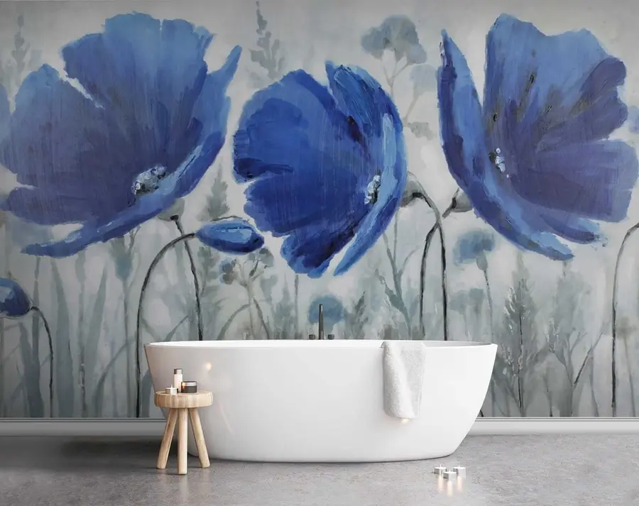 Fototapete Blaue Blumen u07033