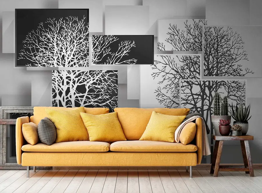 Fototapete Natur Schwarz Weiß u09369