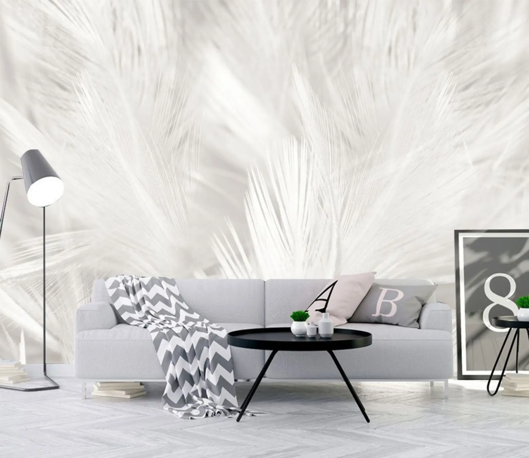 Fototapete Weiße Federn u15622