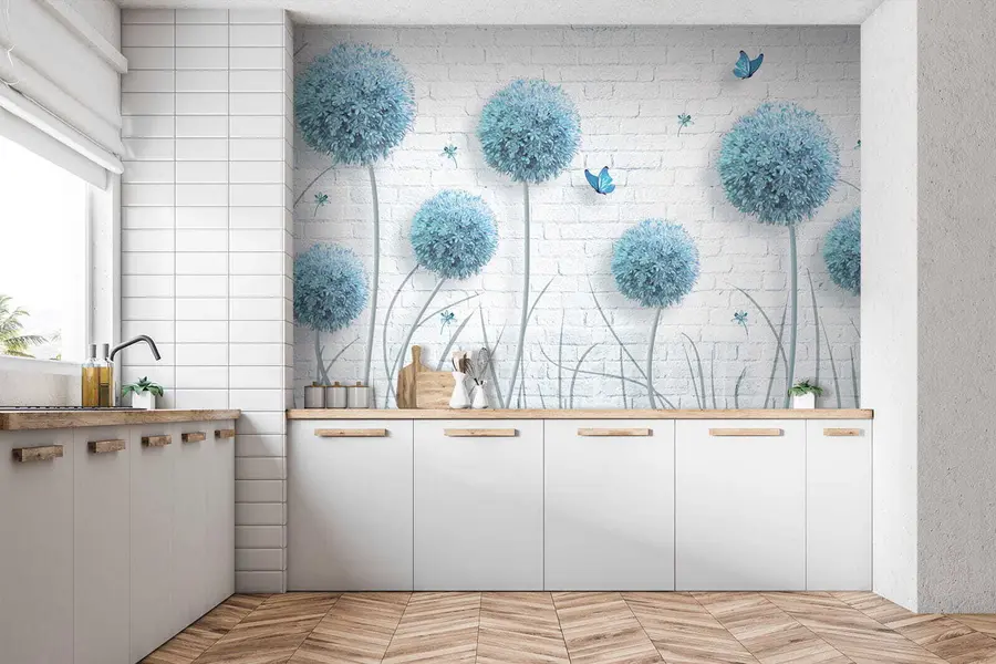 Fototapete Blauer Löwenzahn u21187