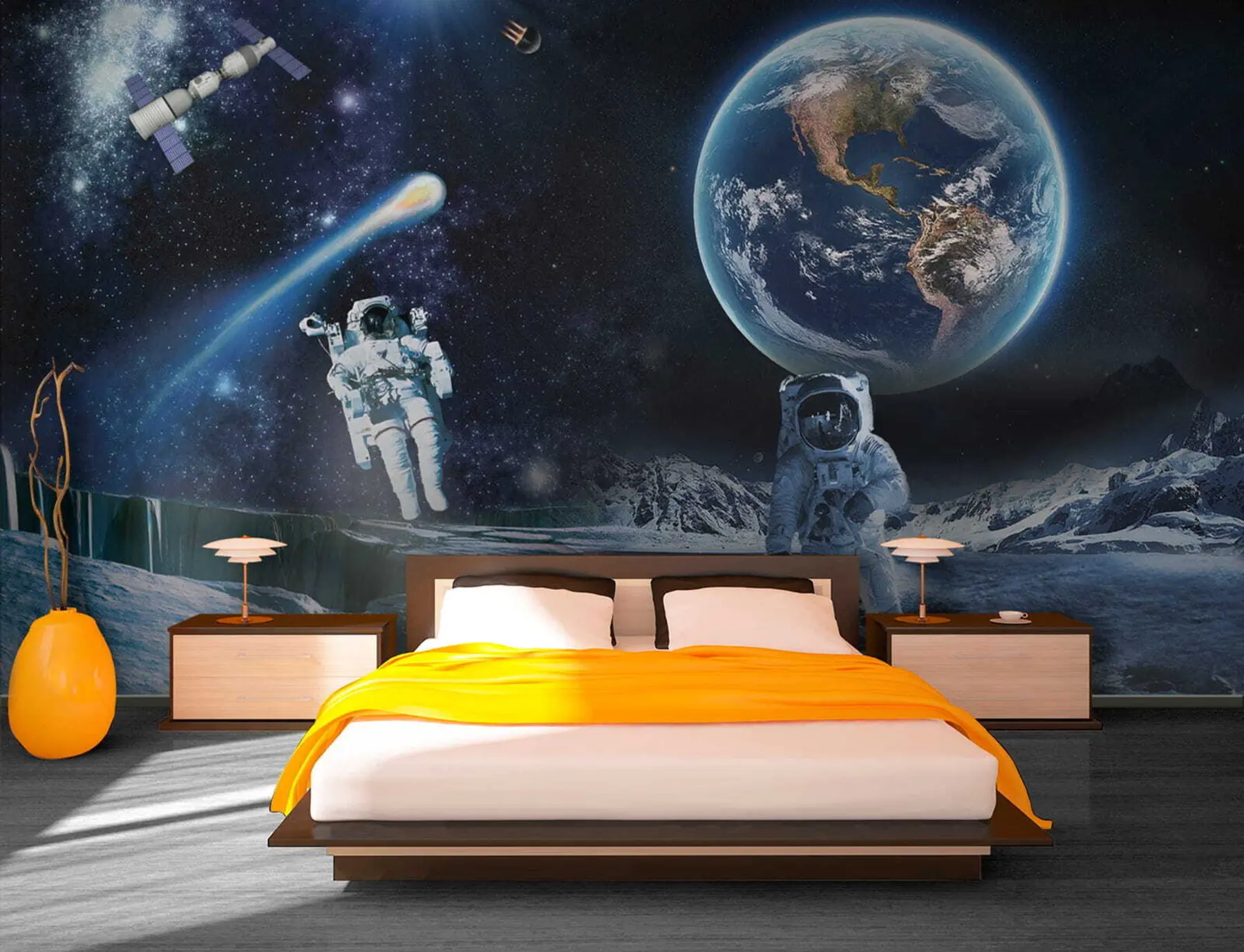 Fototapete Astronauten auf dem Mond u23243