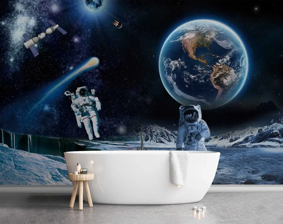 Fototapete Astronauten auf dem Mond u23243