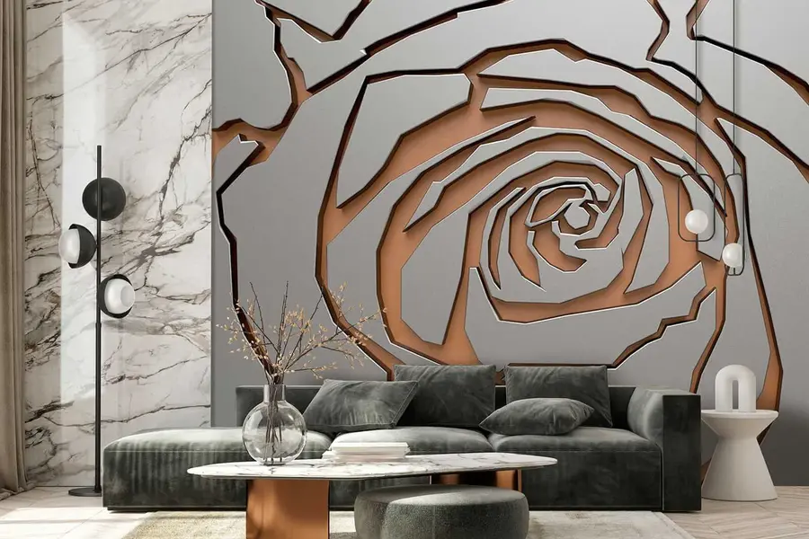 Fototapete Metallische Rose u25163