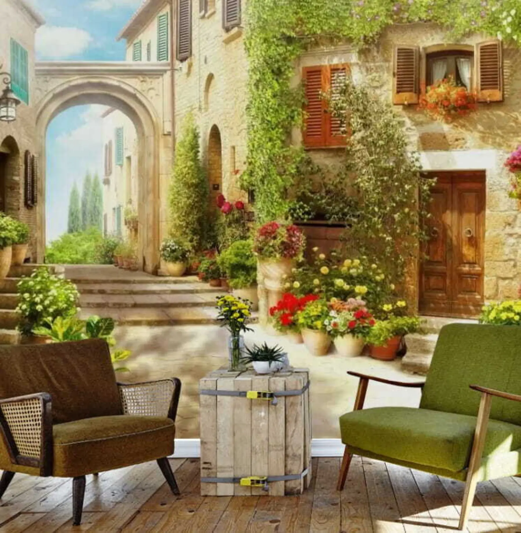 Fototapete Gemütliche Straße u25419