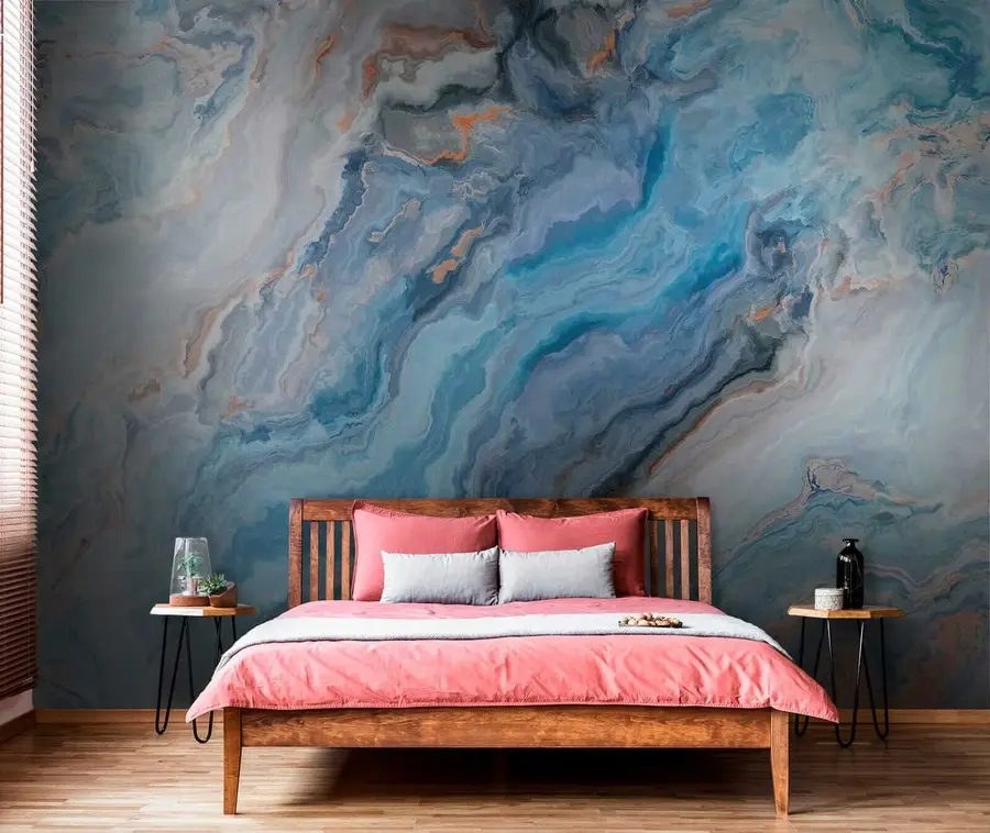 Fototapete Blauer Marmor u28985