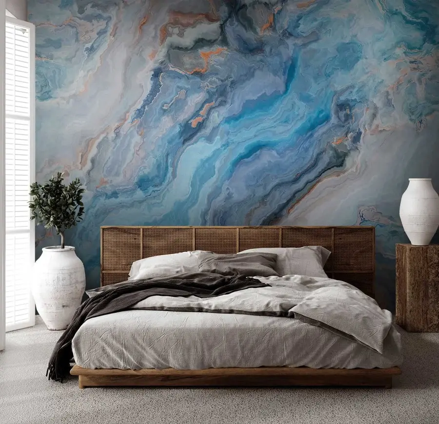 Fototapete Blauer Marmor u28985