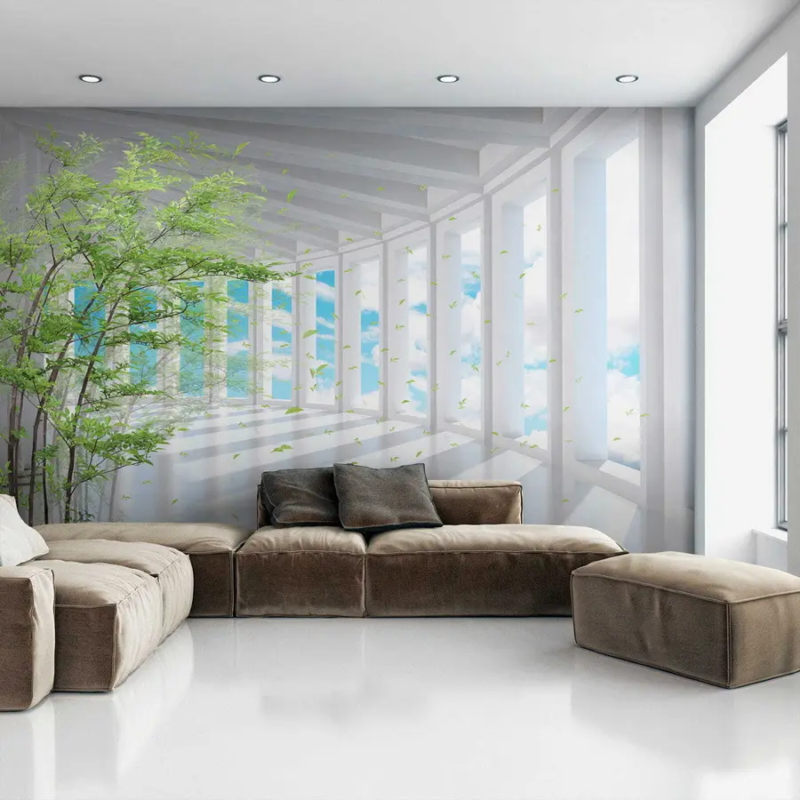 Fototapete Tunnel mit Wolkenblick u29922