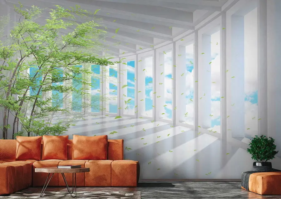 Fototapete Tunnel mit Wolkenblick u29922