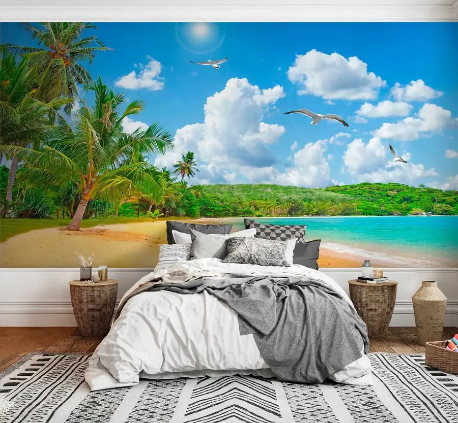 Fototapete Palmen am Ufer u31410