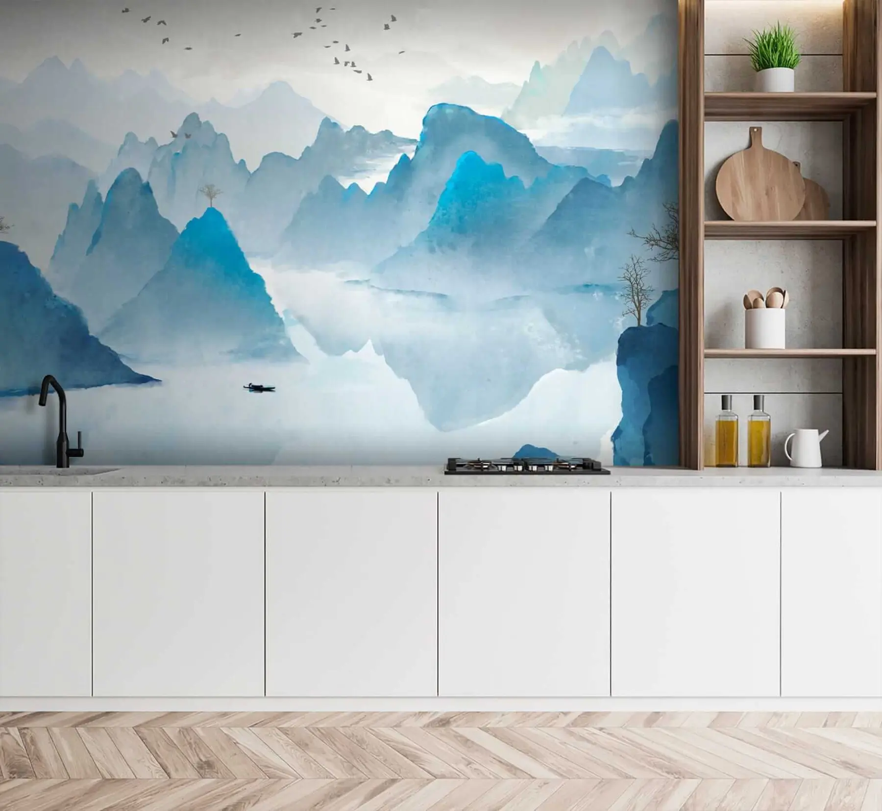 Fototapete Blaue Berge u32523