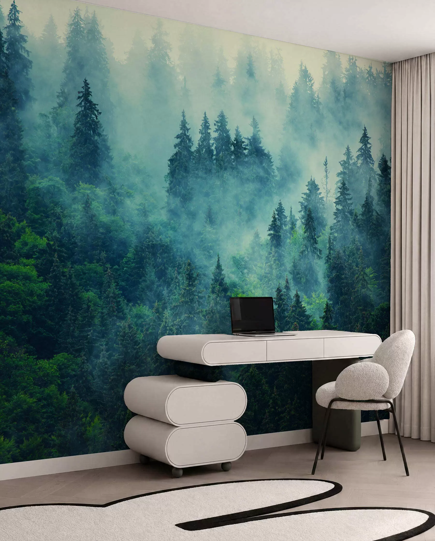 Fototapete Nebeliger Wald am Morgen u33150