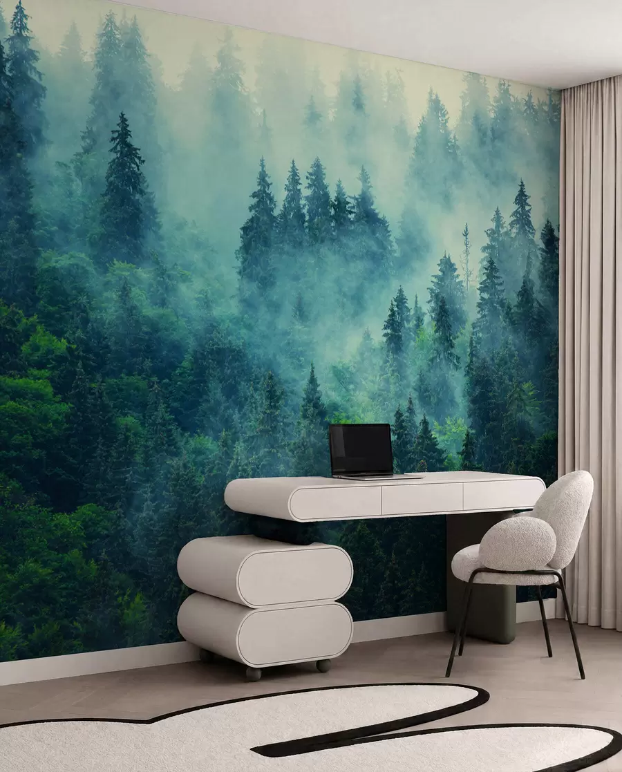 Fototapete Nebeliger Wald am Morgen u33150