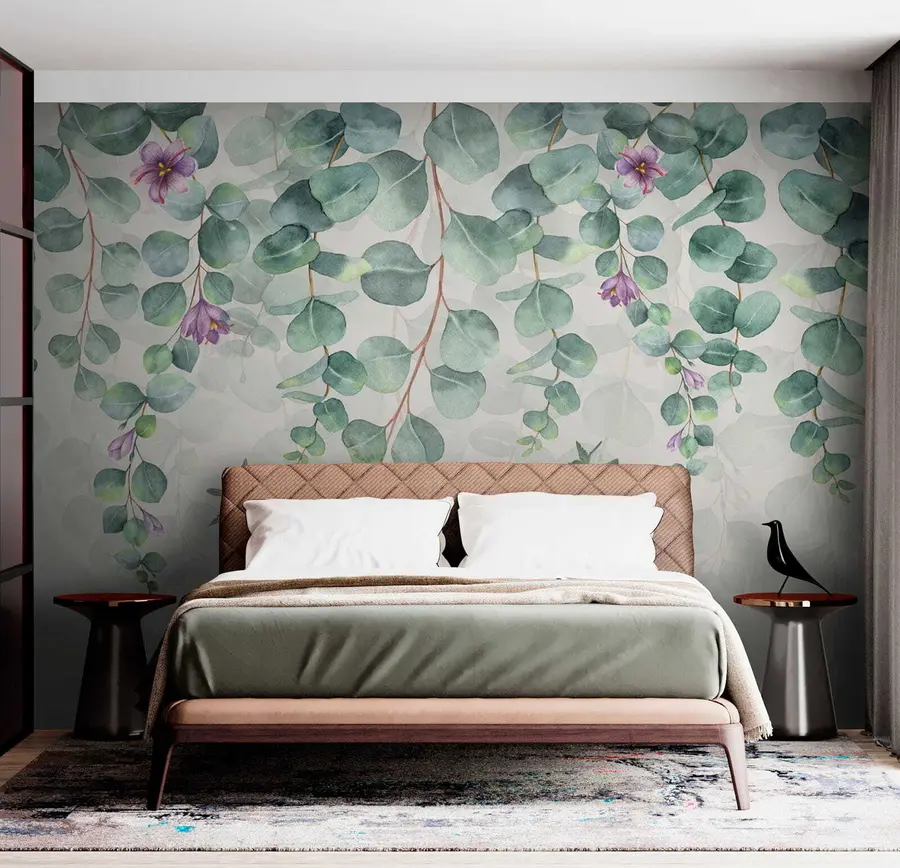 Fototapete Hängende Zweige mit Blumen u36206