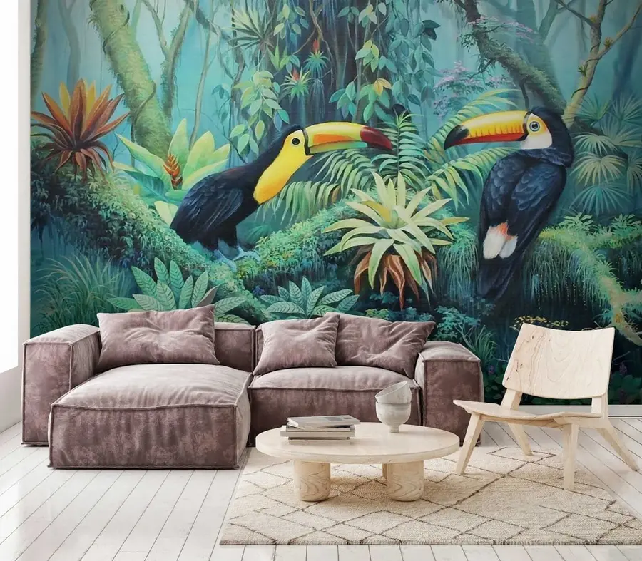 Fototapete Tukan im Dschungel u36358