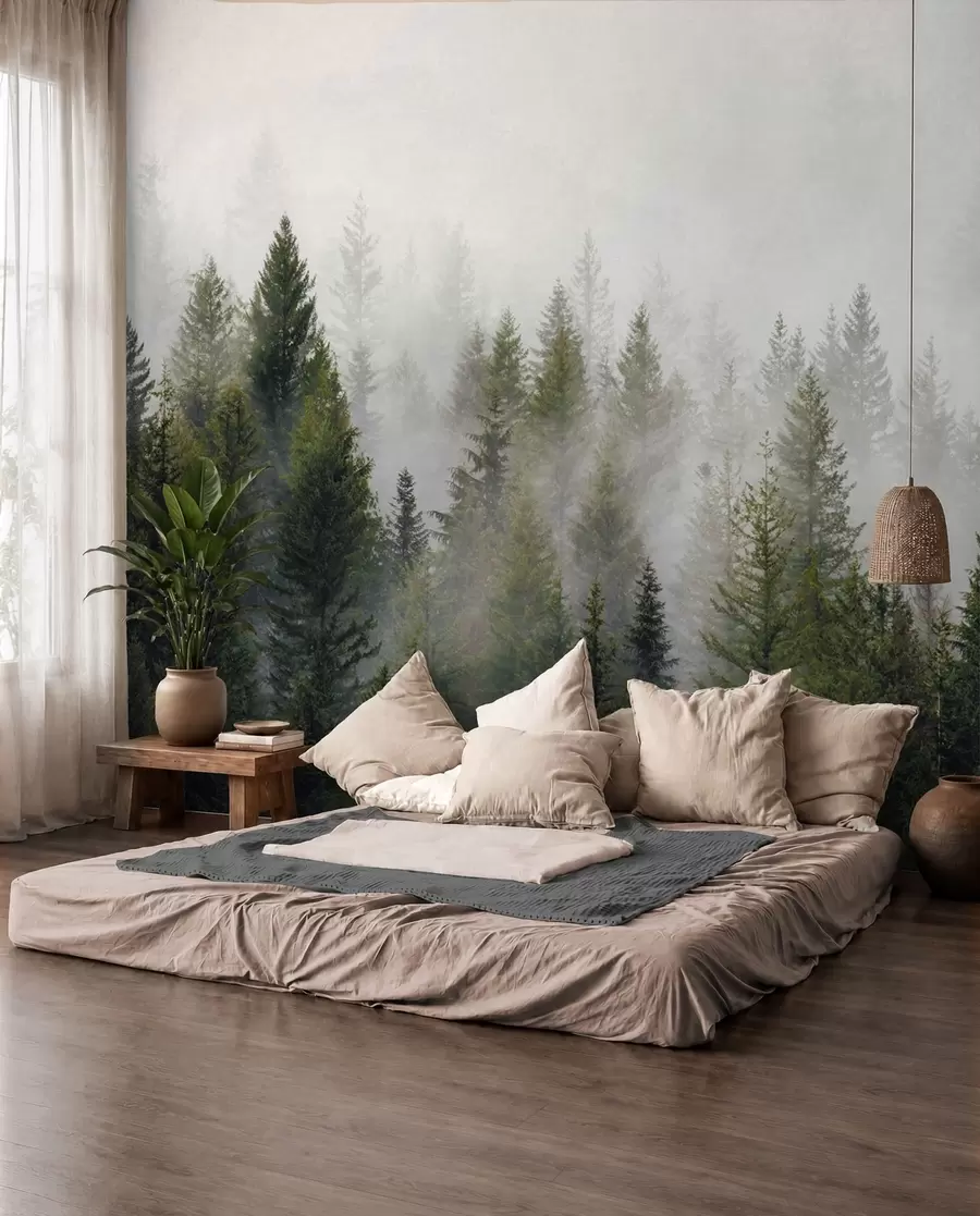 Fototapete Wald im Nebel u37073