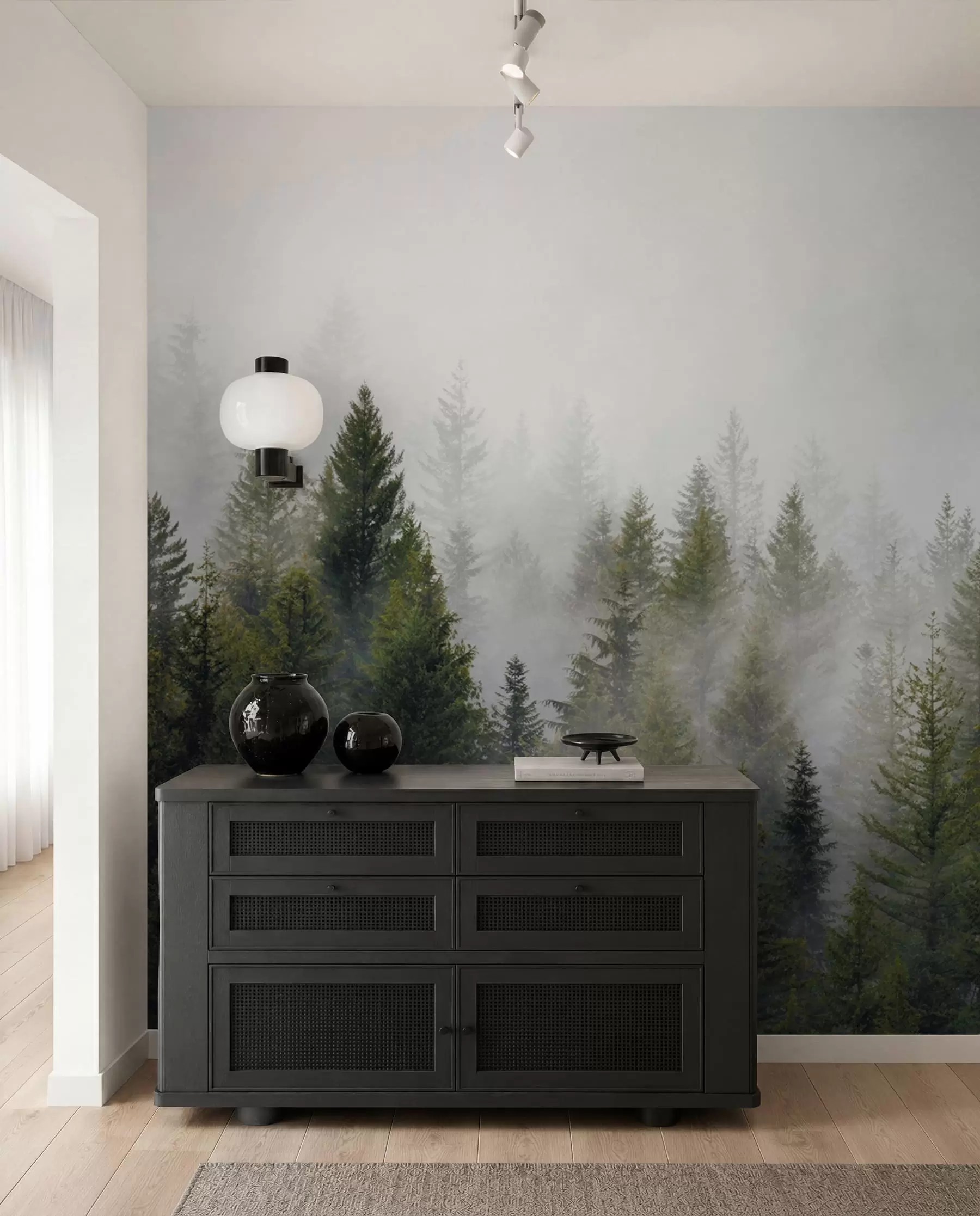 Fototapete Wald im Nebel u37073