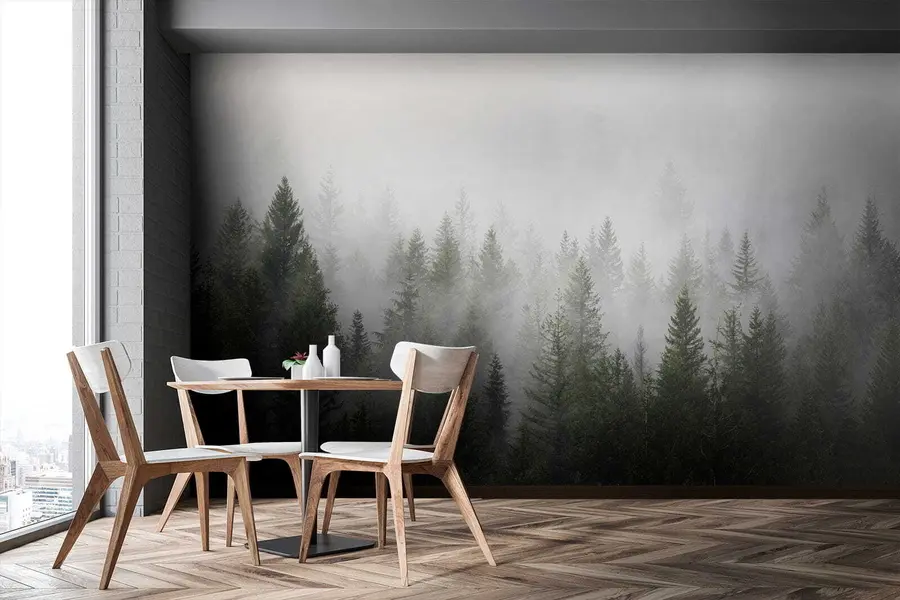 Fototapete Wald im Nebel u37073