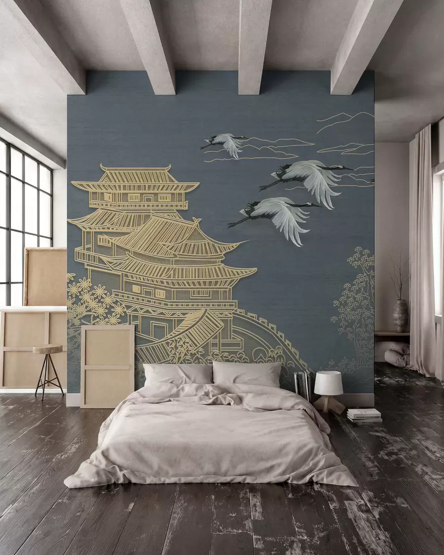 Fototapete Zeichnung im japanischen Stil u38720