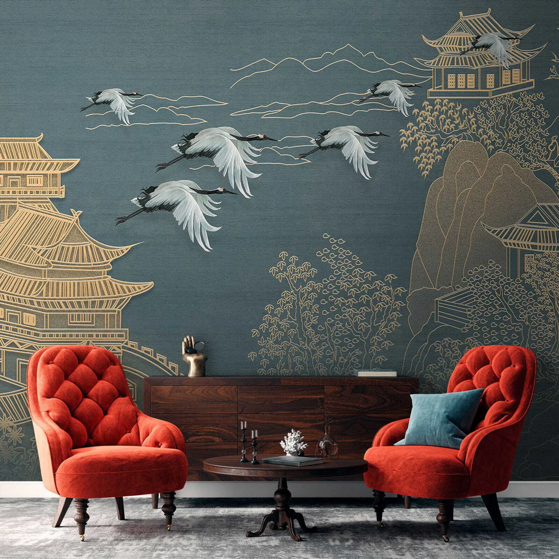 Fototapete Zeichnung im japanischen Stil u38720