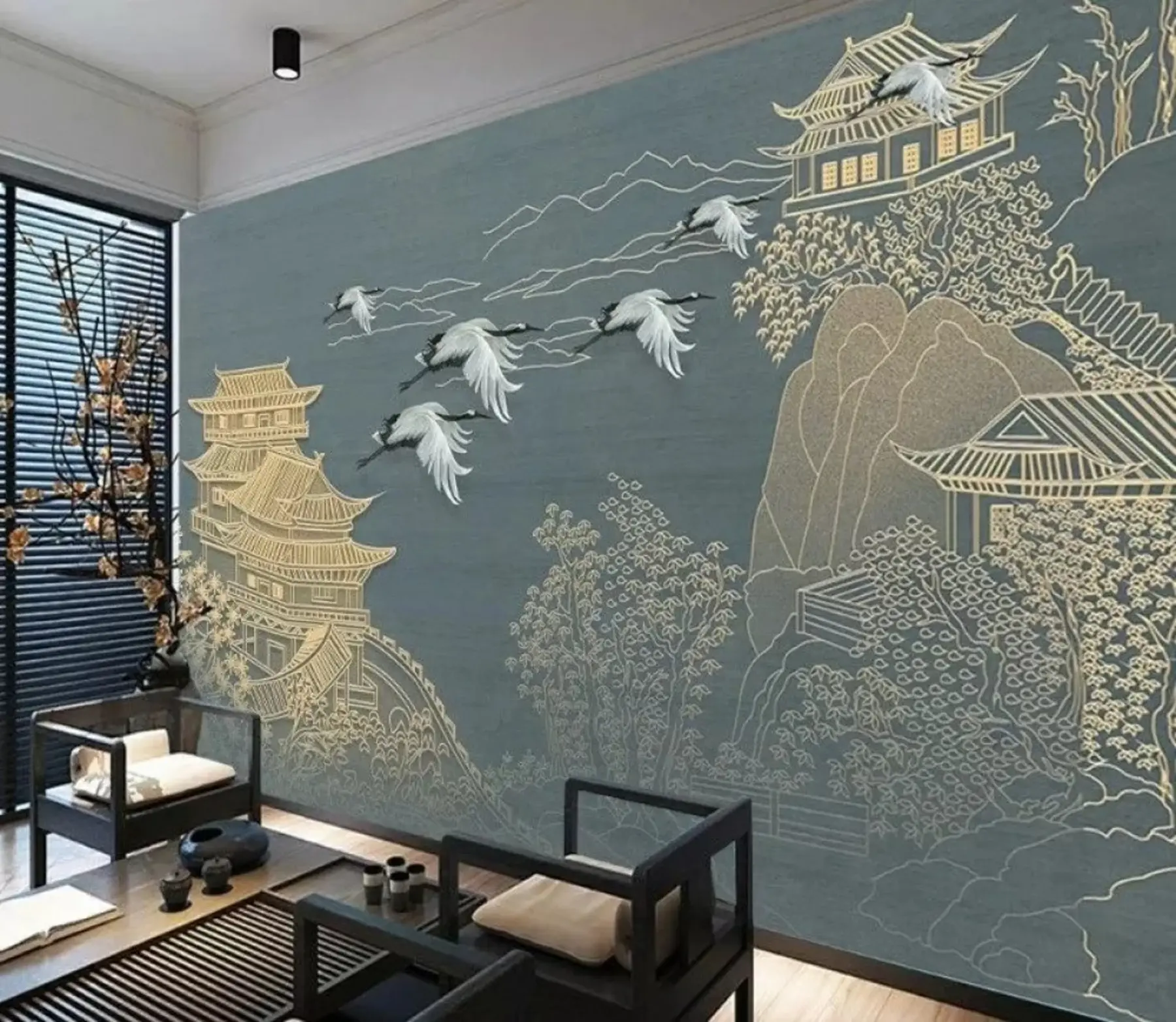 Fototapete Zeichnung im japanischen Stil u38720