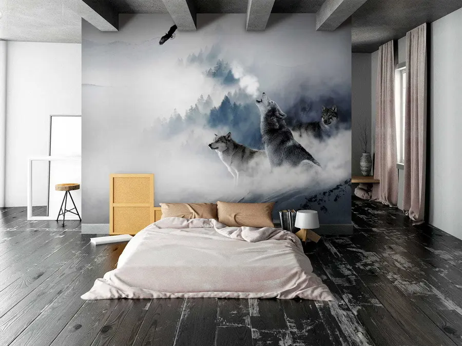 Fototapete Wölfe im Wald u42161