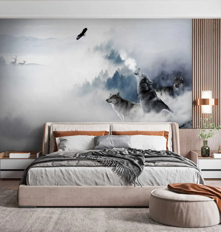 Fototapete Wölfe im Wald u42161