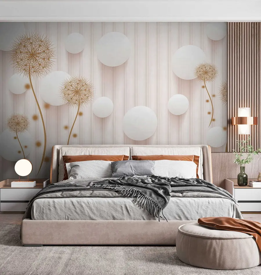 Fototapete Kugeln und Löwenzahn u52503