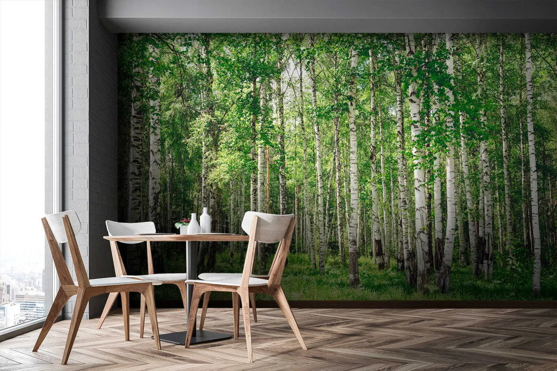 Fototapete Birkenwald u52530