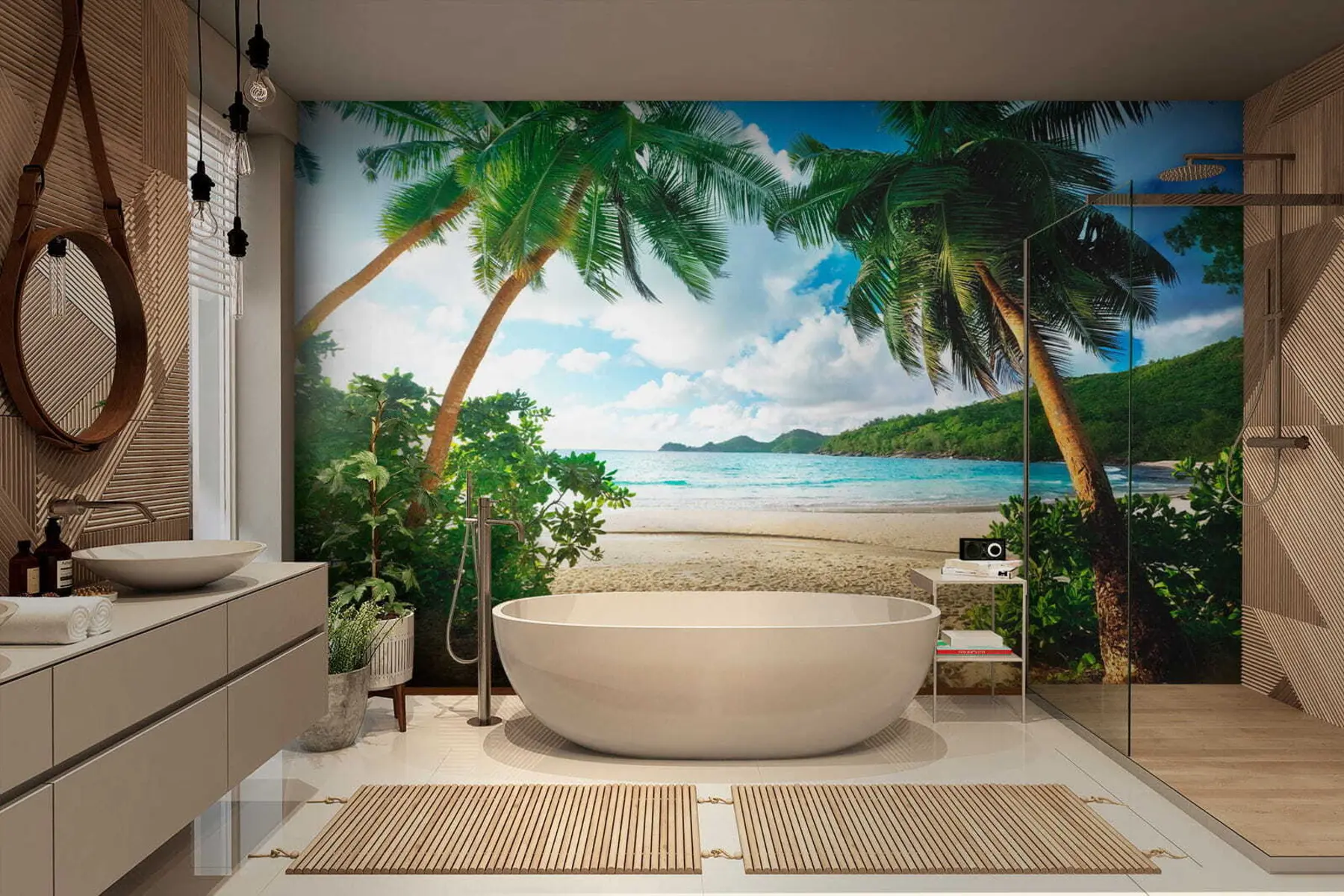 Fototapete Ruhen Sie sich unter den Palmen aus u53753