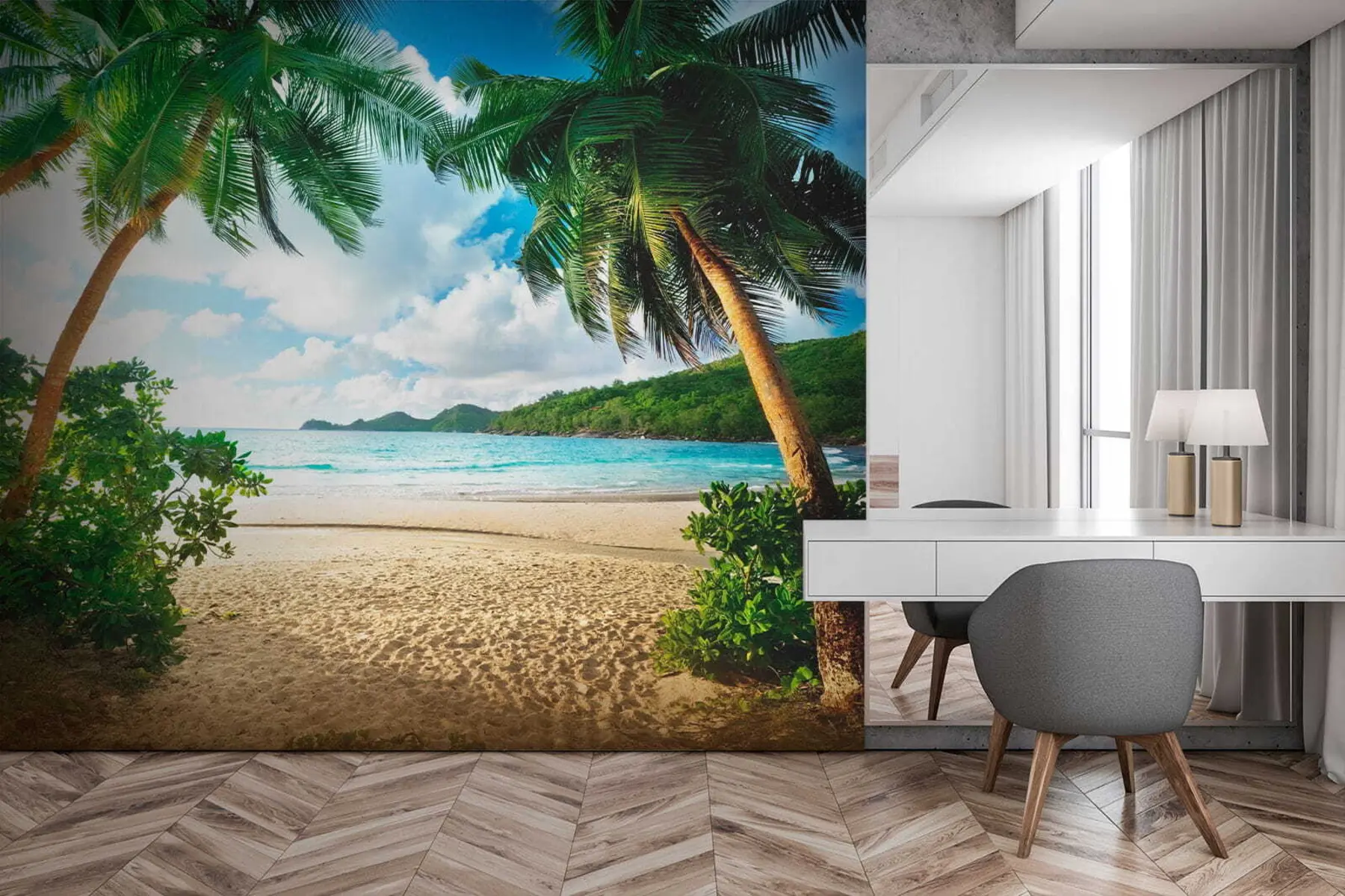 Fototapete Ruhen Sie sich unter den Palmen aus u53753