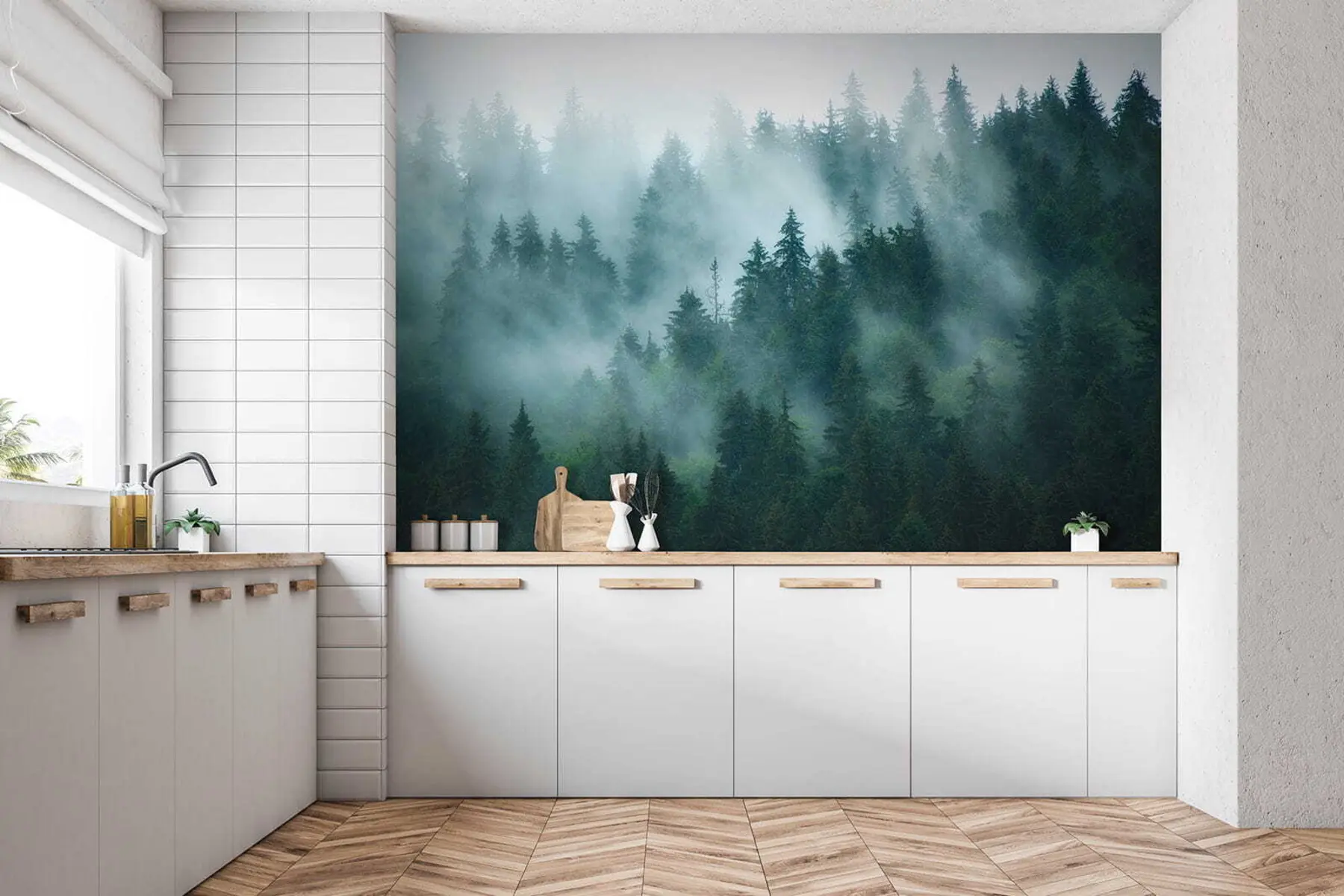 Fototapete Nebliger Wald u57914