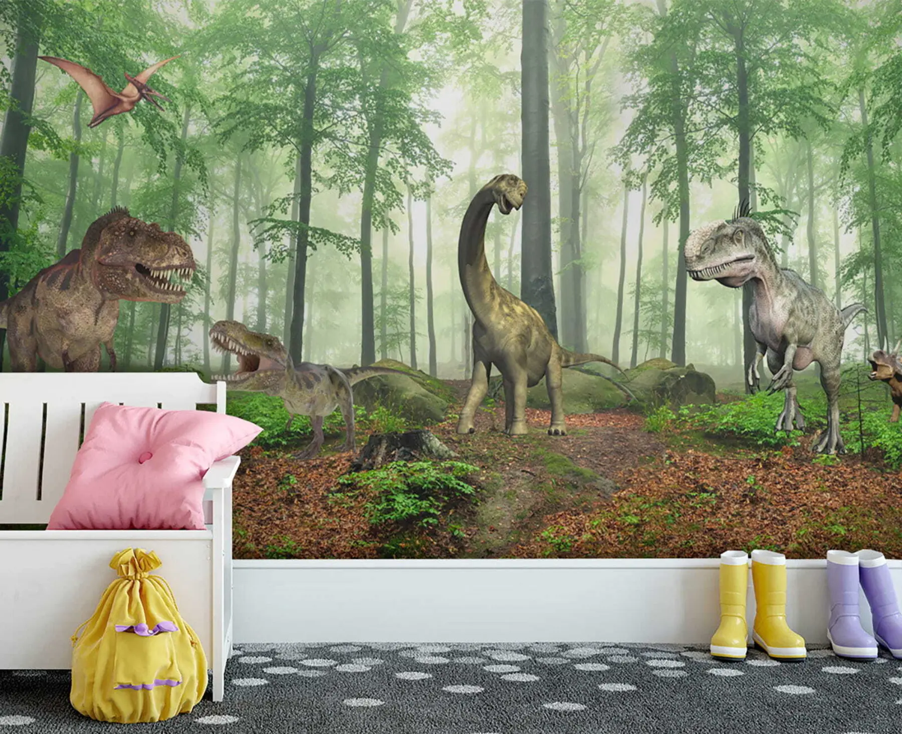 Fototapete Dinosaurier im Wald u60039
