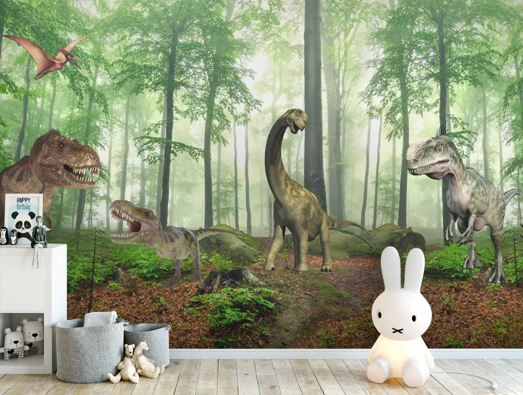 Fototapete Dinosaurier im Wald u60039