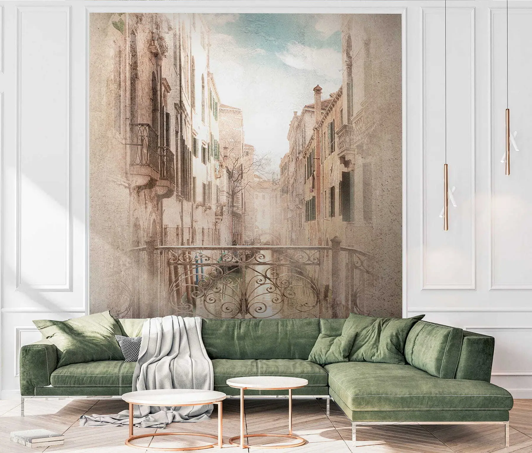 Fototapete Balkon, italienische Straße u60320