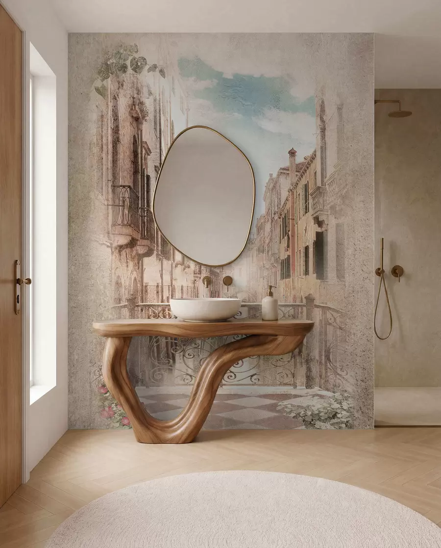 Fototapete Balkon, italienische Straße u60320