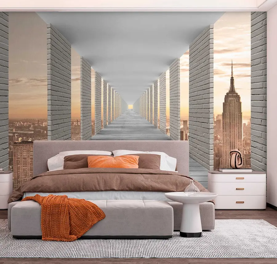 Fototapete Tunnel mit Blick auf New York u59788