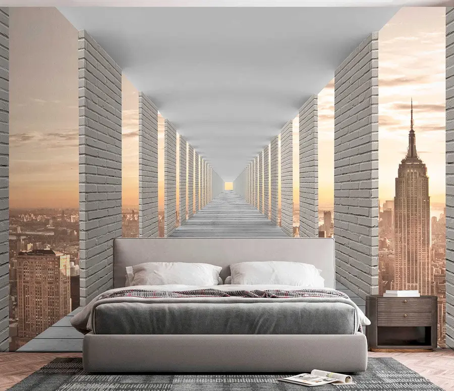 Fototapete Tunnel mit Blick auf New York u59788