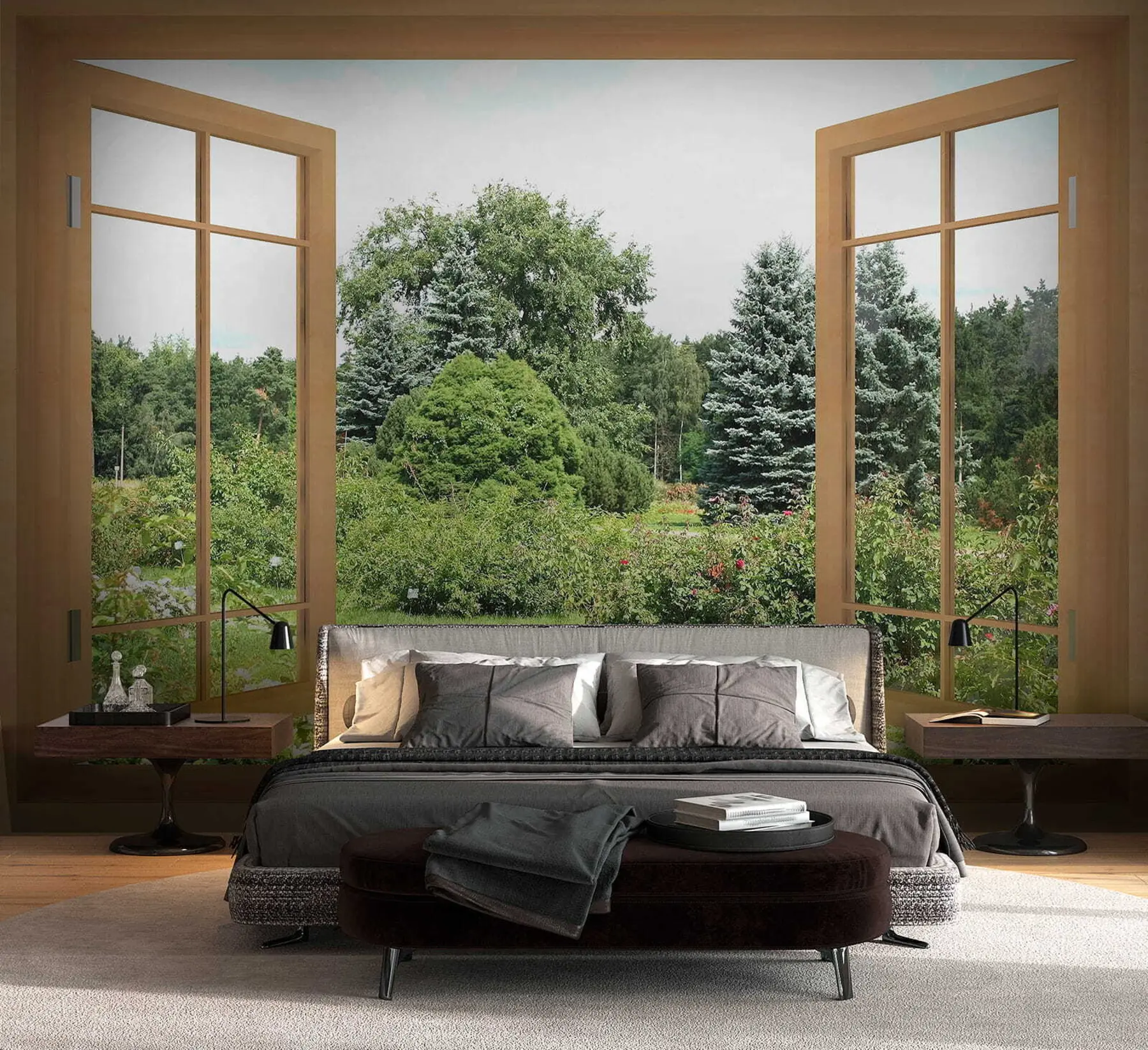 Fototapete Fenster Garten u60673