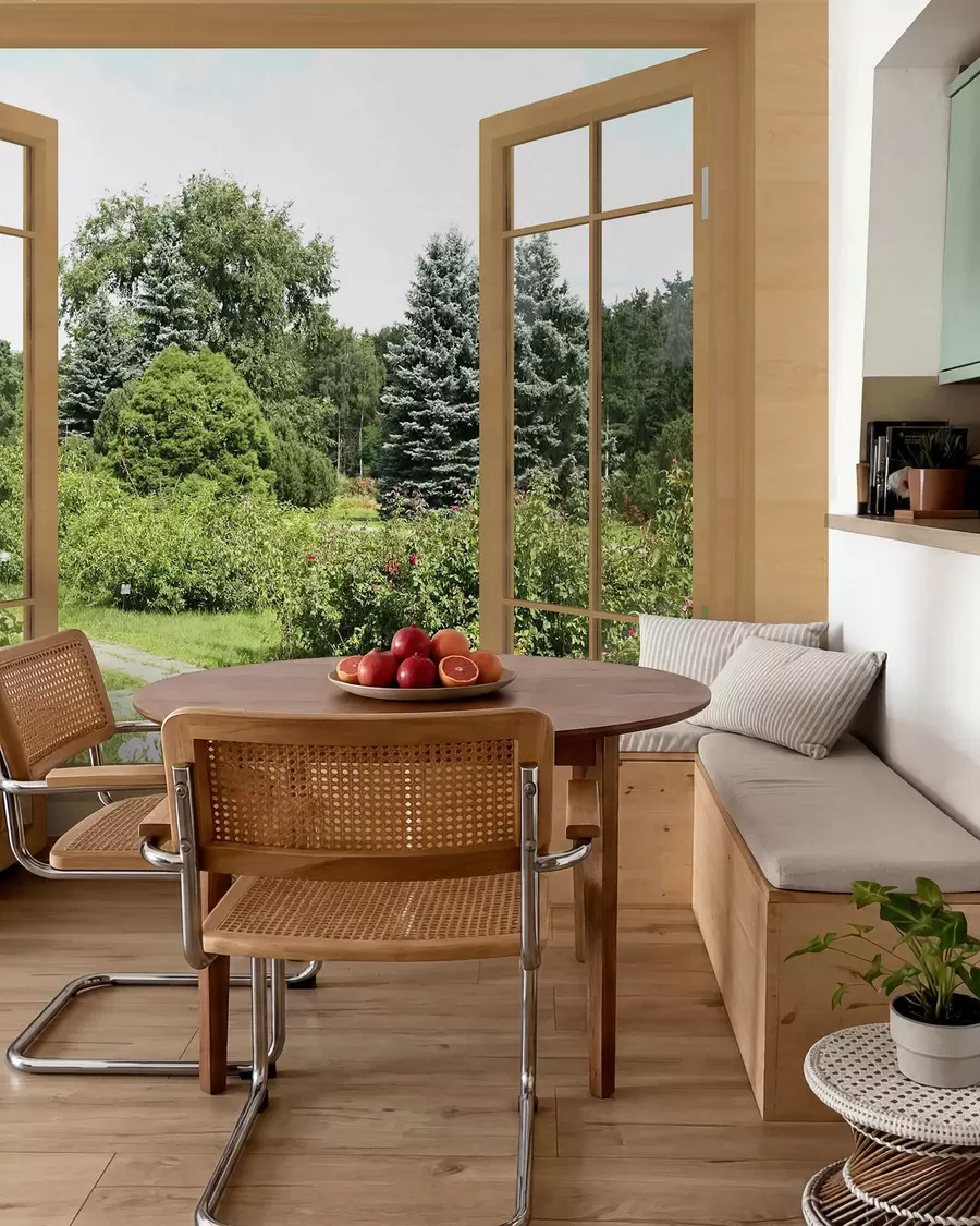 Fototapete Fenster Garten u60673
