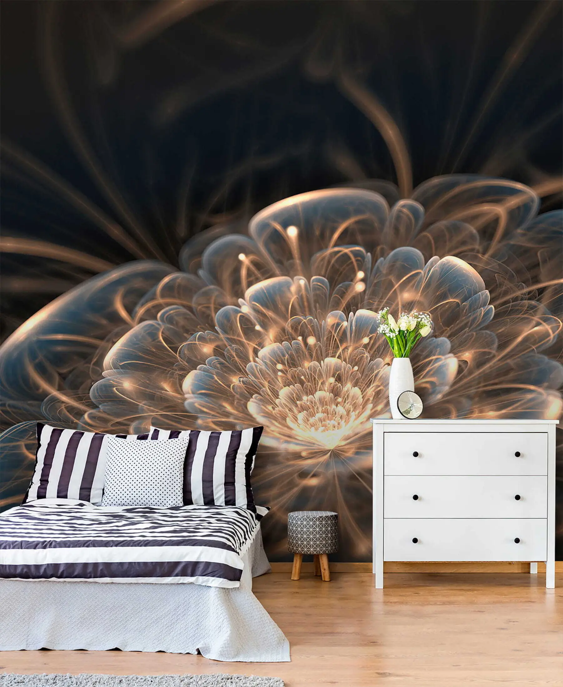 Fototapete Zeichnen mit Licht auf dunklem Hintergrund u59705