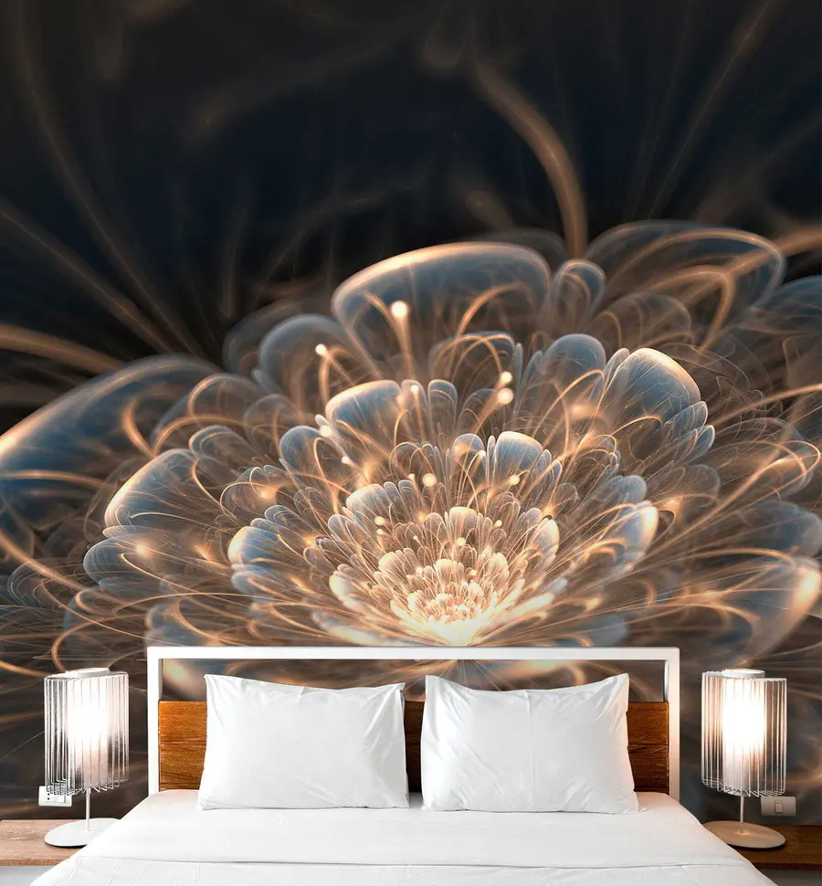 Fototapete Zeichnen mit Licht auf dunklem Hintergrund u59705