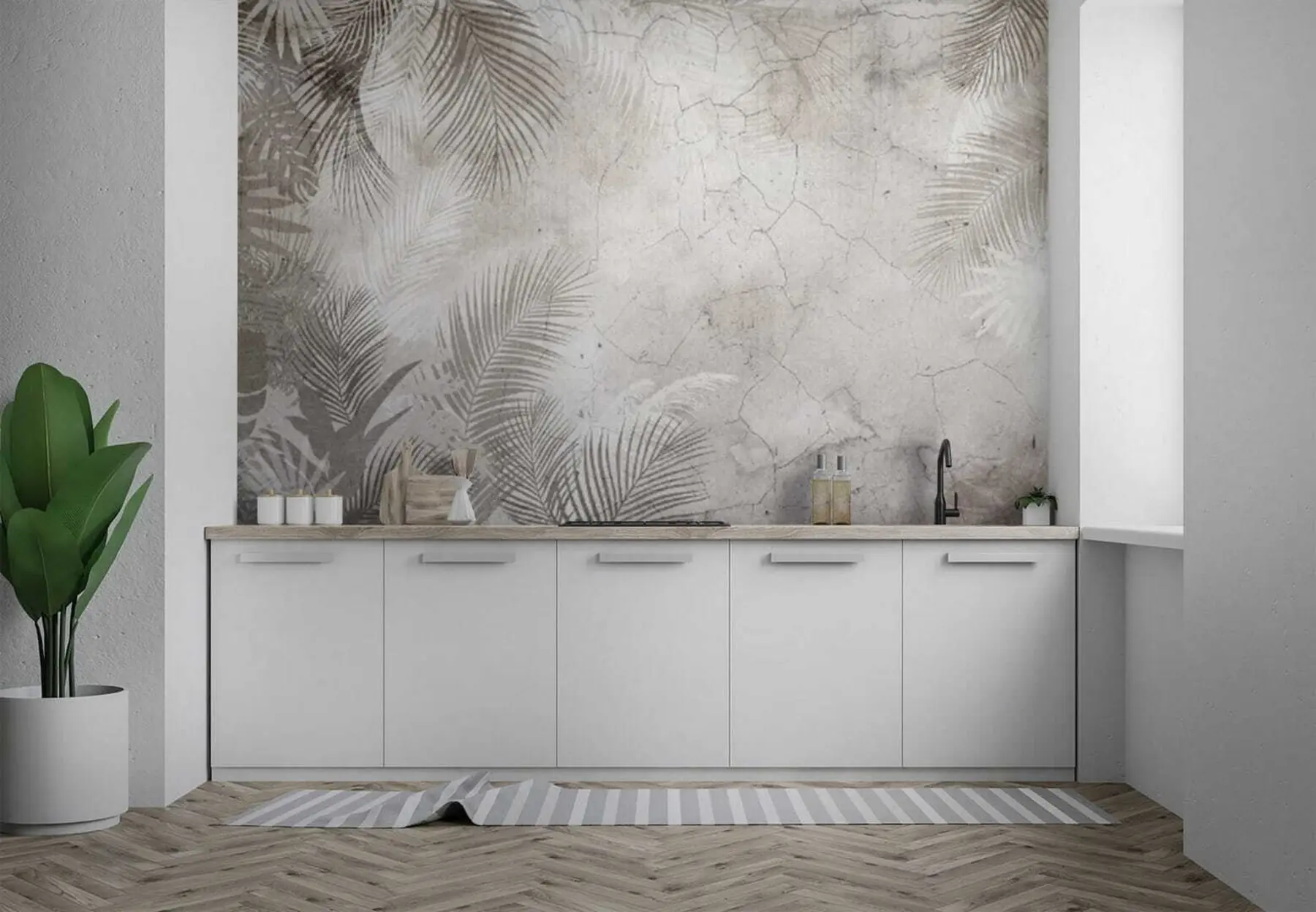 Fototapete Die Blätter sind Monster u71241