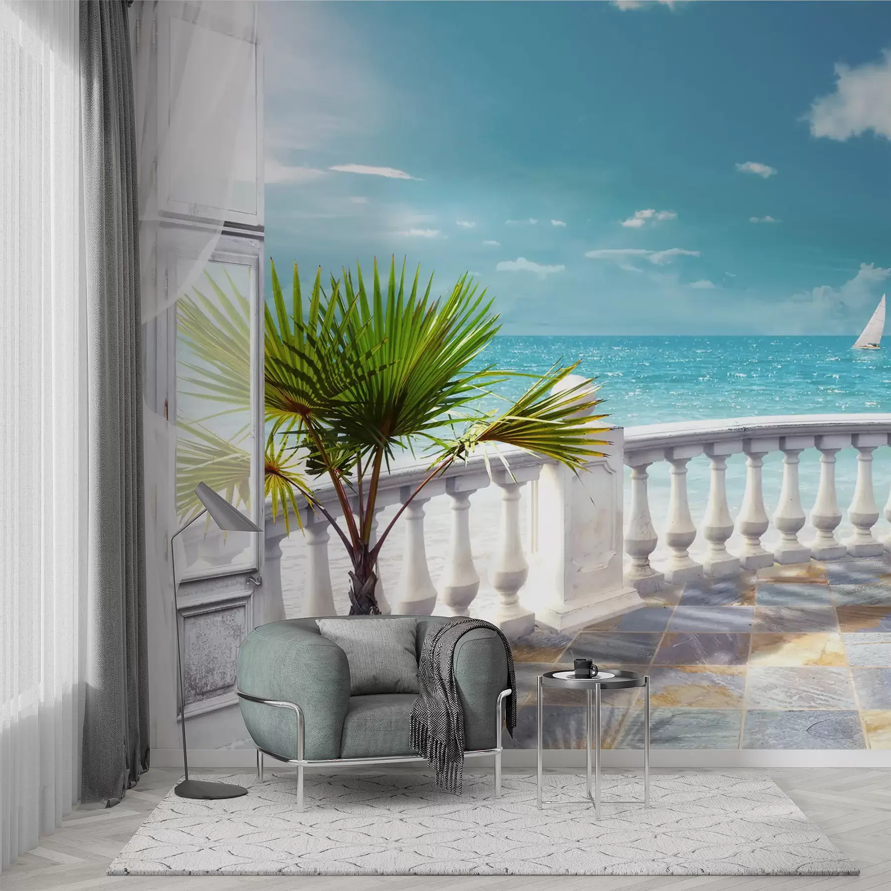 Fototapete Blume, Pflanze e weiß u26132