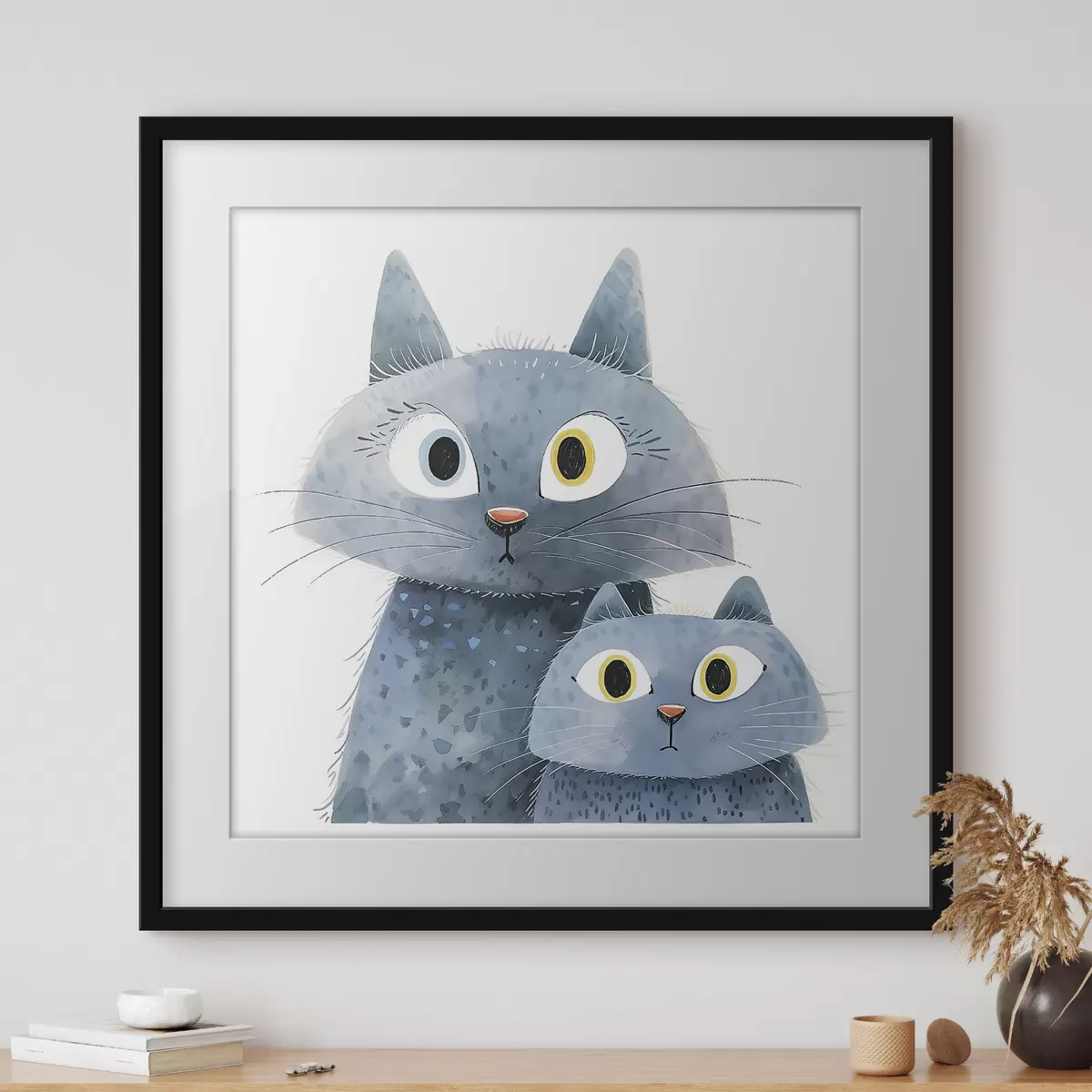 Poster Katze und Leuchten f37562
