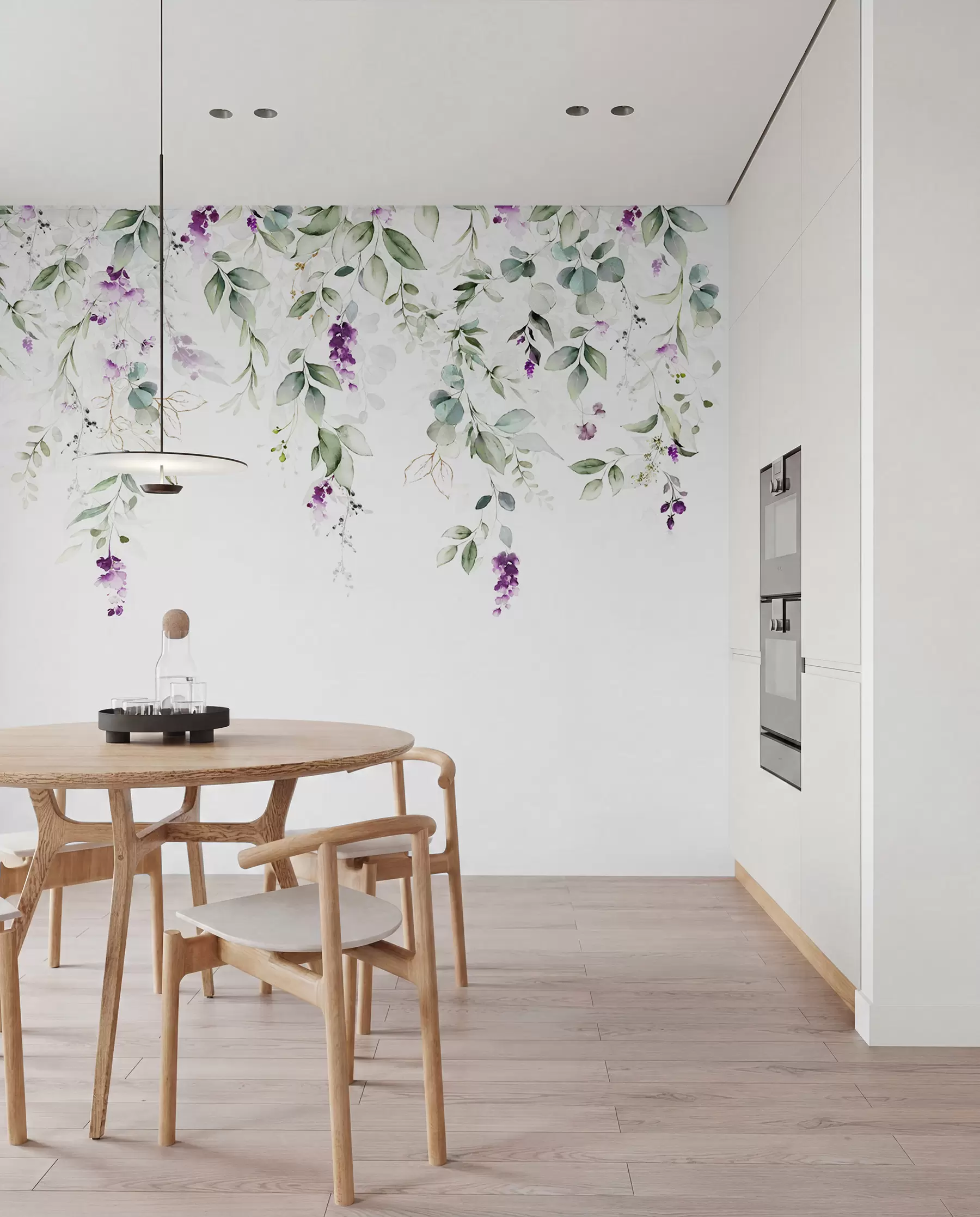 Fototapete aquarellkomposition mit Lavendelblüten u99687