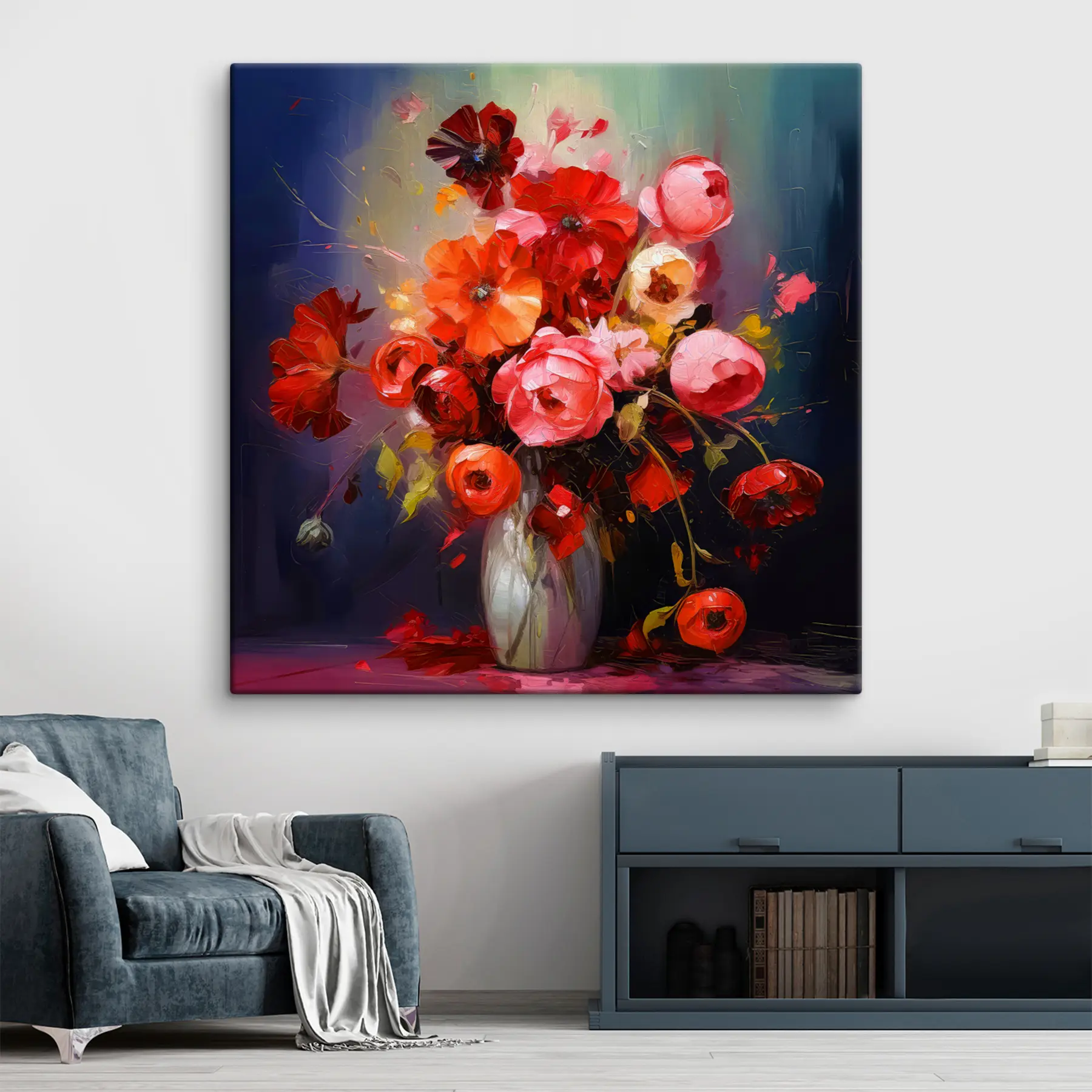 Fototapete Aquarellierte Blumen s37557